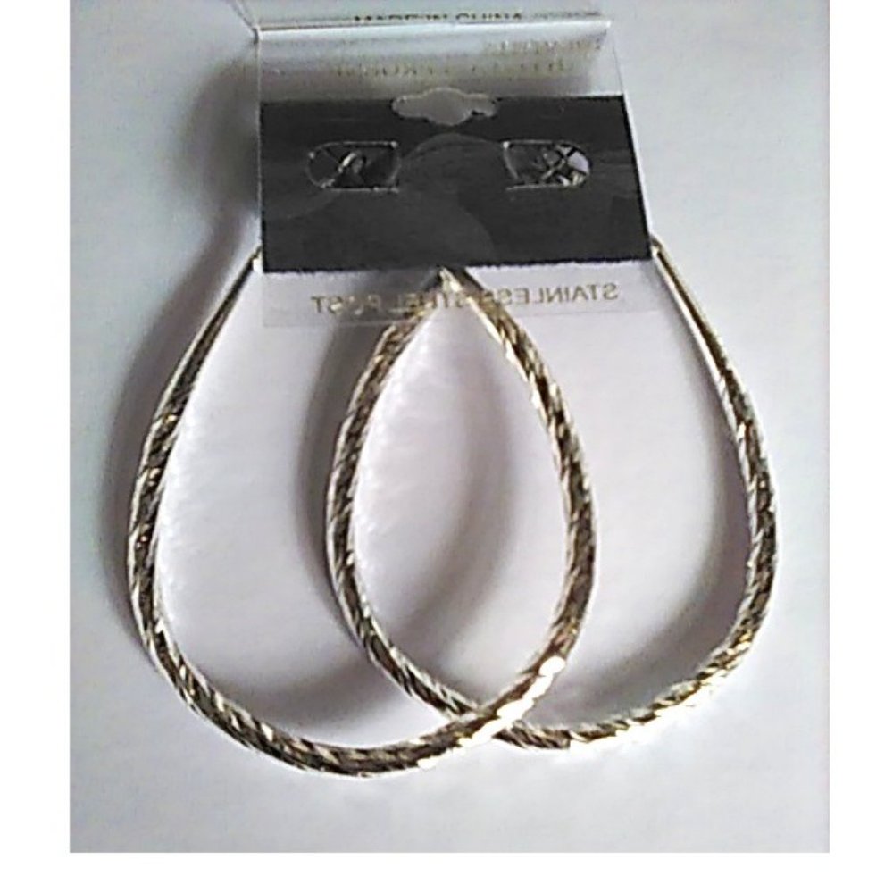 Earrings Dream Plus Hoop Hypoallergenic Stainless Steel Post New